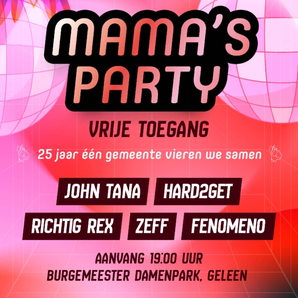 Mama’s Party: gratis feestavond op vrijdag 8 mei
